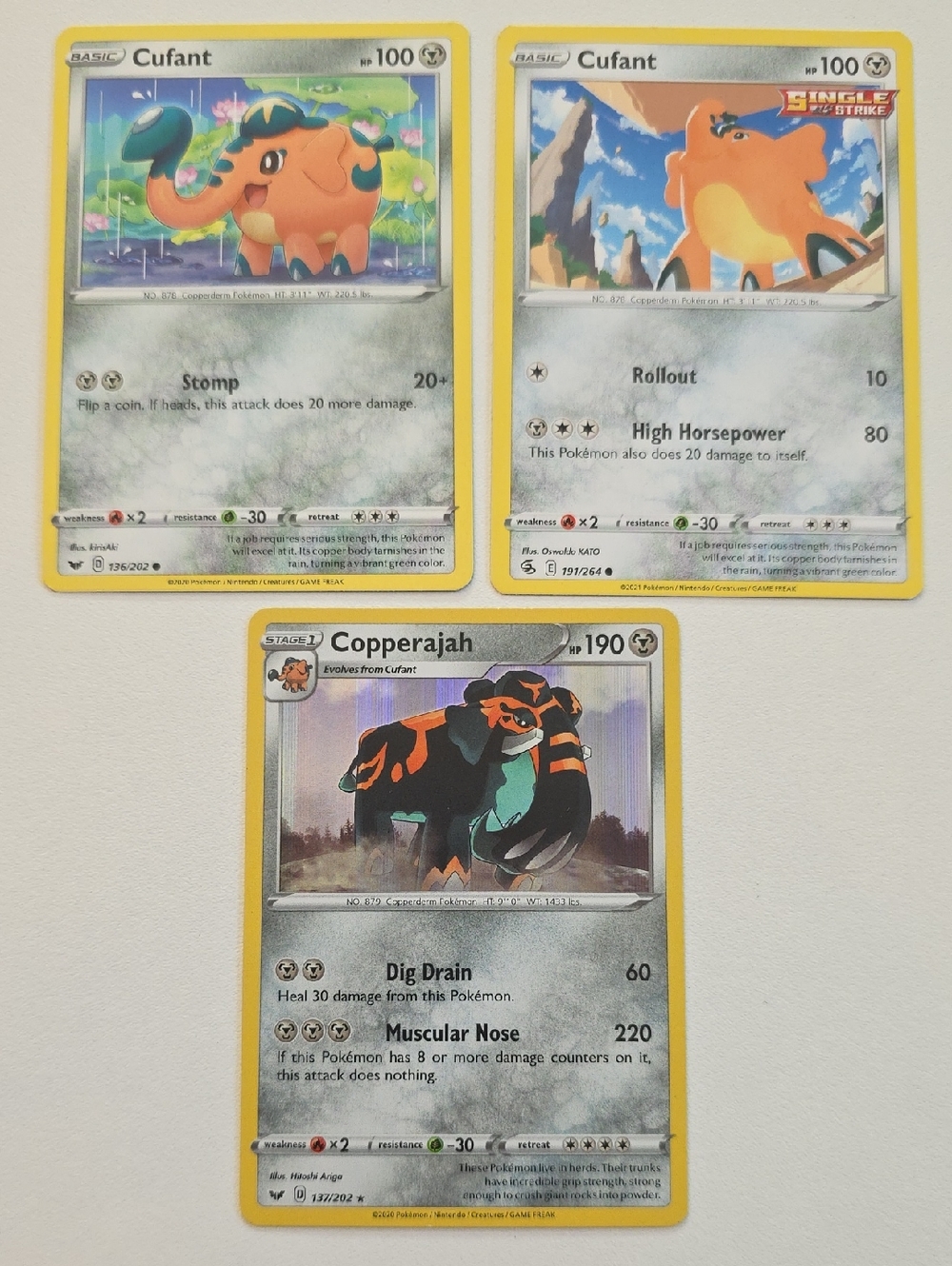 Pokemon Cufant And Copperajah Card